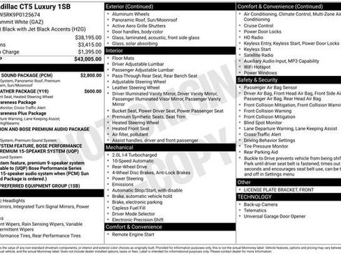 Certified 2023 Cadillac CT5 Luxury w/ Sun And Sound Package image 33