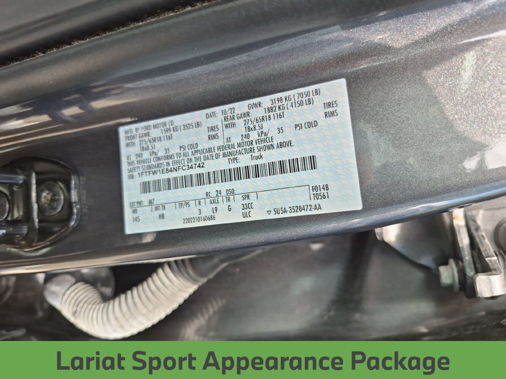 Used 2022 Ford F150 Lariat w/ Max Trailer Tow Package AWD/4WD image 8