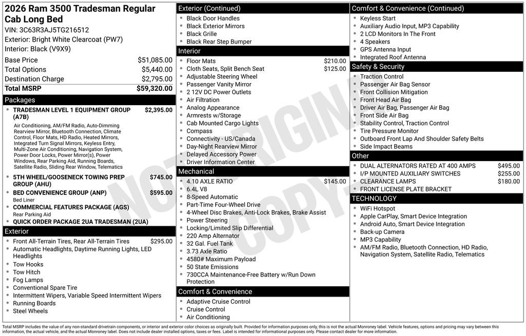 Used 2026 RAM 3500 Tradesman AWD/4WD image 22