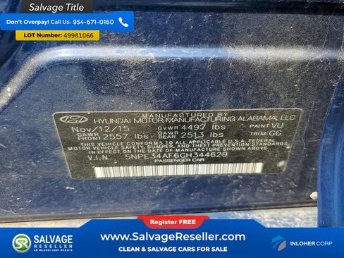 Used 2016 Hyundai Sonata Sport w/ Option Group 03 FWD image 16