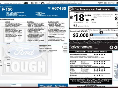 Used 2024 Ford F150 Tremor w/ Bed Utility Package AWD/4WD image 4