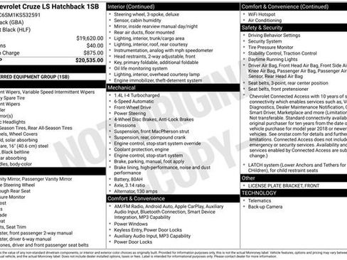 Used 2019 Chevrolet Cruze LS FWD image 14