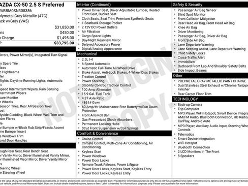 Used 2025 MAZDA CX-50 AWD 2.5 S w/ Preferred Package image 2