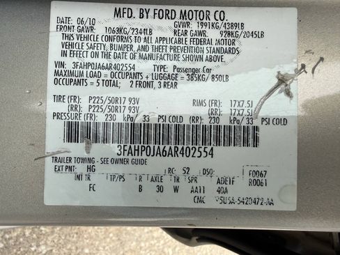 Used 2010 Ford Fusion SEL FWD image 33