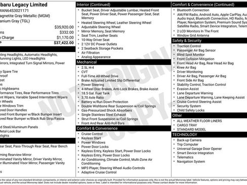 Used 2025 Subaru Legacy Limited image 43
