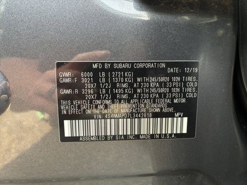 Used 2020 Subaru Ascent Limited w/ Technology Package AWD/4WD image 38