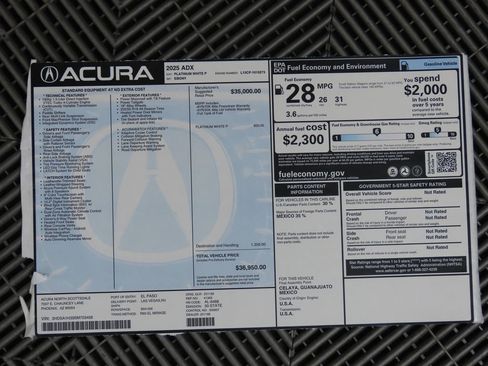 Certified 2025 Acura ADX FWD image 9
