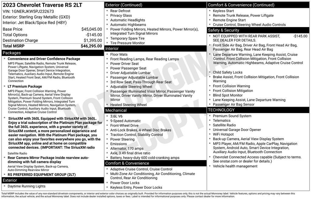Used 2023 Chevrolet Traverse RS FWD image 34