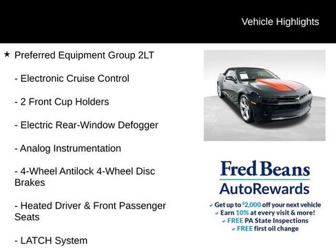 Used 2015 Chevrolet Camaro LT w/ RS Package RWD image 8