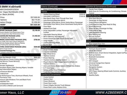 Used 2025 BMW i4 eDrive40 w/ M Sport Package RWD image 3