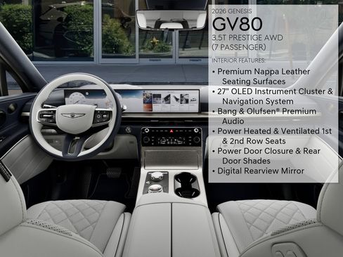 New 2026 Genesis GV80 3.5T Prestige image 17