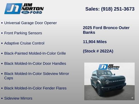 Used 2025 Ford Bronco Outer Banks AWD/4WD image 15