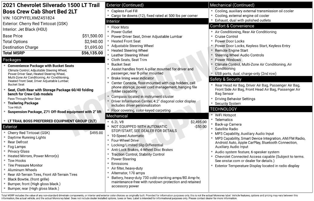 Used 2021 Chevrolet Silverado 1500 LT Trail Boss AWD/4WD image 21
