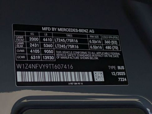 New 2026 Mercedes-Benz Sprinter 2500 image 13