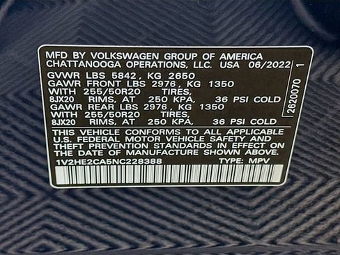 Used 2022 Volkswagen Atlas Cross Sport SE AWD/4WD image 27