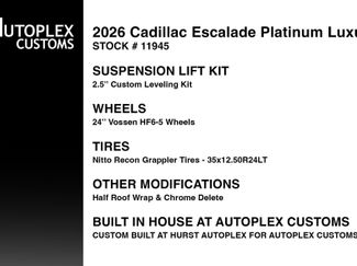 Used 2026 Cadillac Escalade Platinum Luxury w/ LPO, Floor Liner Package AWD/4WD video 2