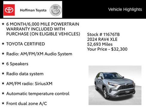 Used 2024 Toyota RAV4 XLE AWD/4WD image 8