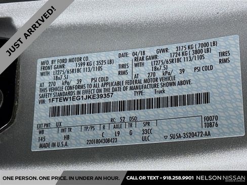 Used 2018 Ford F150 Lariat w/ Equipment Group 501A Mid image 33