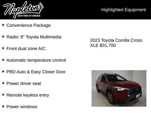 Used 2023 Toyota Corolla Cross XLE w/ Convenience Package AWD/4WD image 15