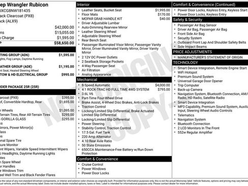 Certified 2022 Jeep Wrangler Rubicon w/ LED Lighting Group AWD/4WD image 37