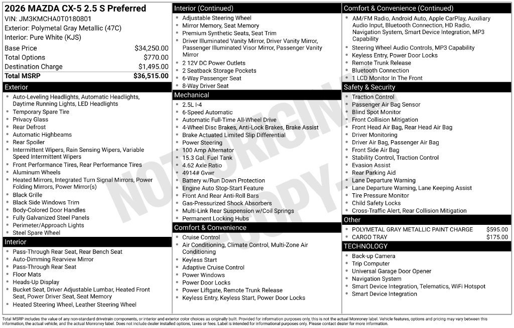 New 2026 MAZDA CX-5 Preferred AWD/4WD image 4
