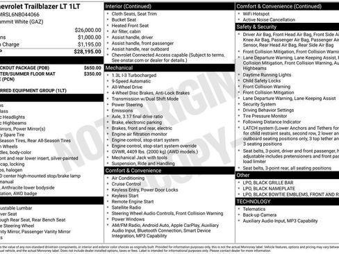 Used 2022 Chevrolet TrailBlazer LT w/ LPO, Blackout Package image 28