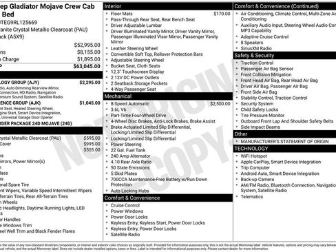 Certified 2024 Jeep Gladiator Mojave w/ Technology Group image 28