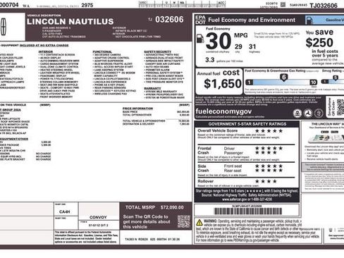 New 2026 Lincoln Nautilus Reserve w/ Jet Appearance Package image 29