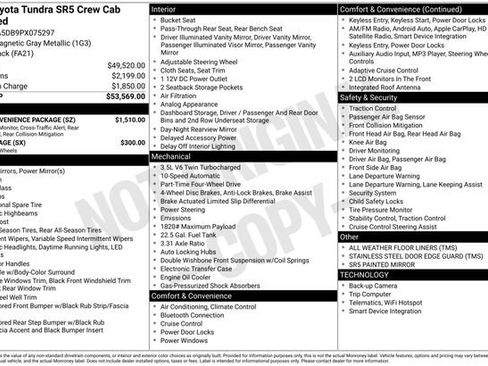 Used 2023 Toyota Tundra SR5 w/ SR5 Convenience Package AWD/4WD image 6