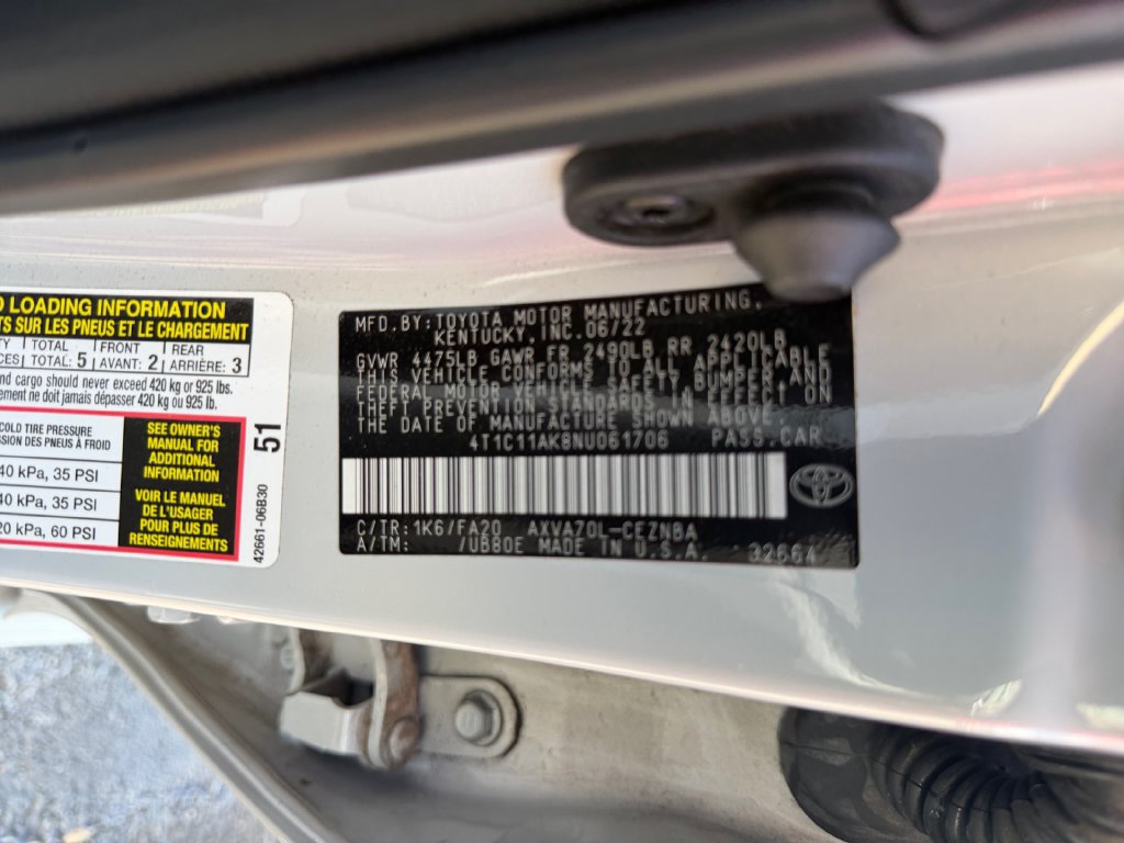 Used 2022 Toyota Camry LE w/ Carpet Mat Package (TMS) FWD image 35