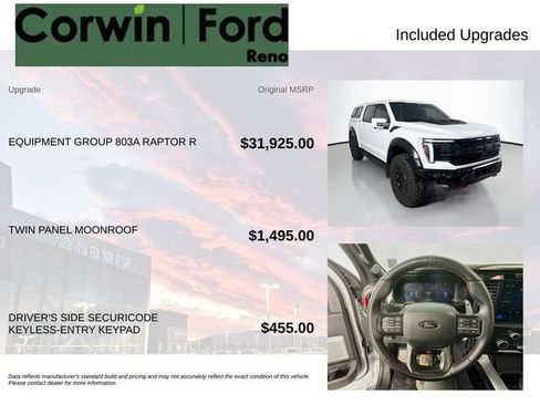 Certified 2026 Ford F150 Raptor w/ Equipment Group 803A Raptor R AWD/4WD image 3