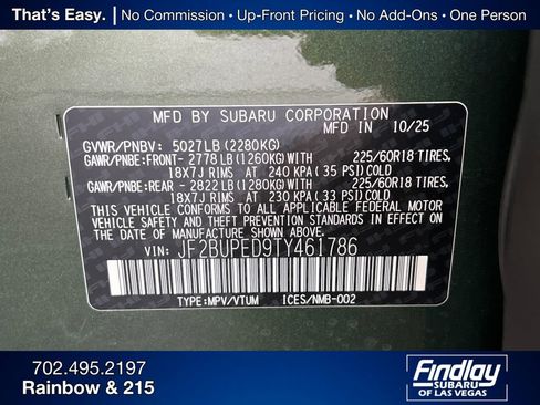 New 2026 Subaru Outback Touring w/ Touring Package image 35