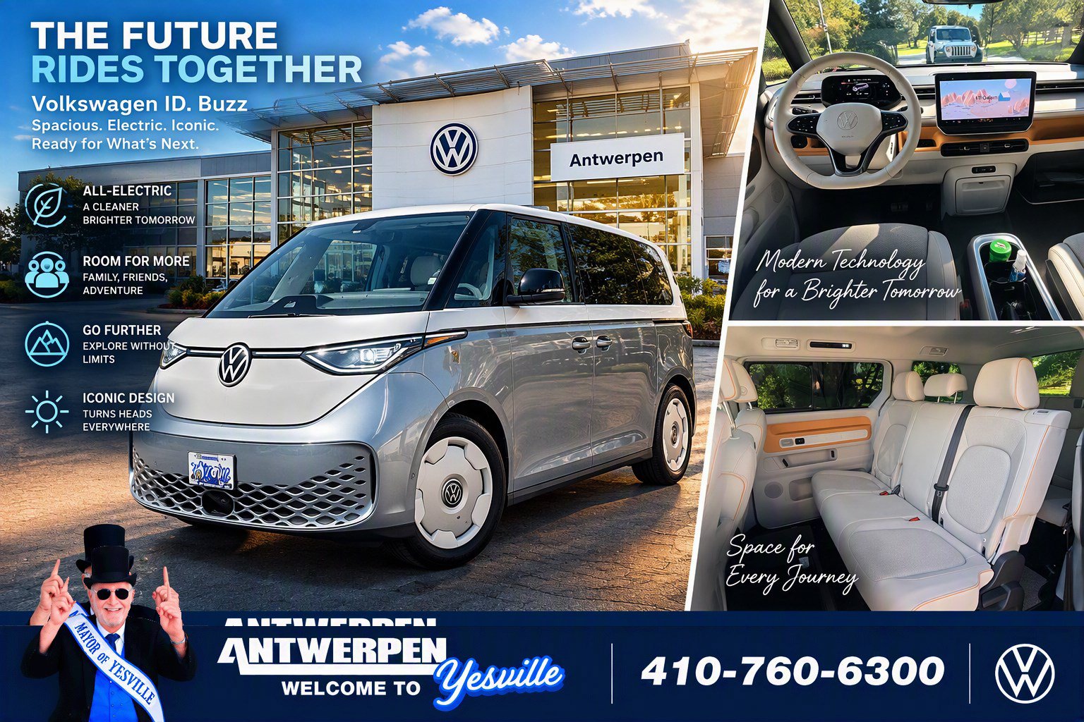Used 2025 Volkswagen ID. Buzz 1st Edition RWD image 1