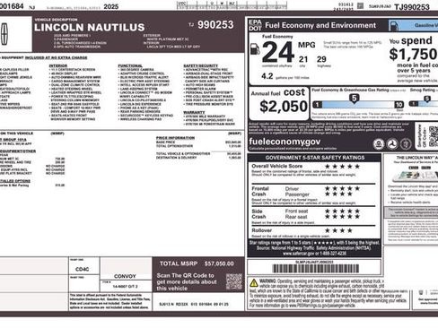 New 2026 Lincoln Nautilus Premier AWD/4WD image 4