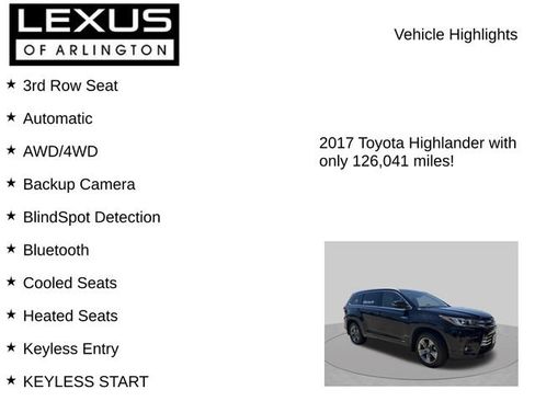 Used 2017 Toyota Highlander Limited Platinum AWD/4WD image 7