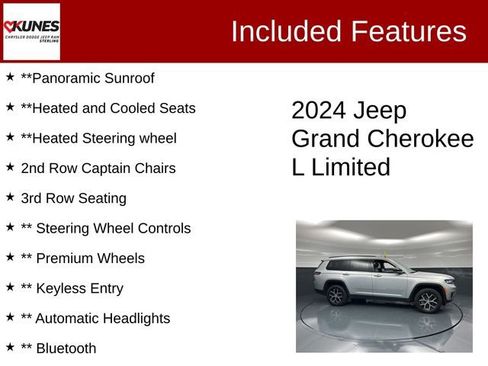Certified 2024 Jeep Grand Cherokee L Limited w/ Luxury Tech Group II AWD/4WD image 3