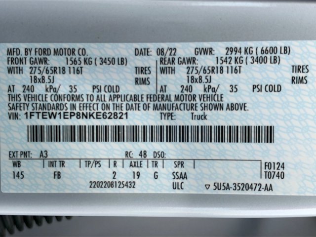 Used 2022 Ford F150 XLT w/ Equipment Group 302A High AWD/4WD image 24
