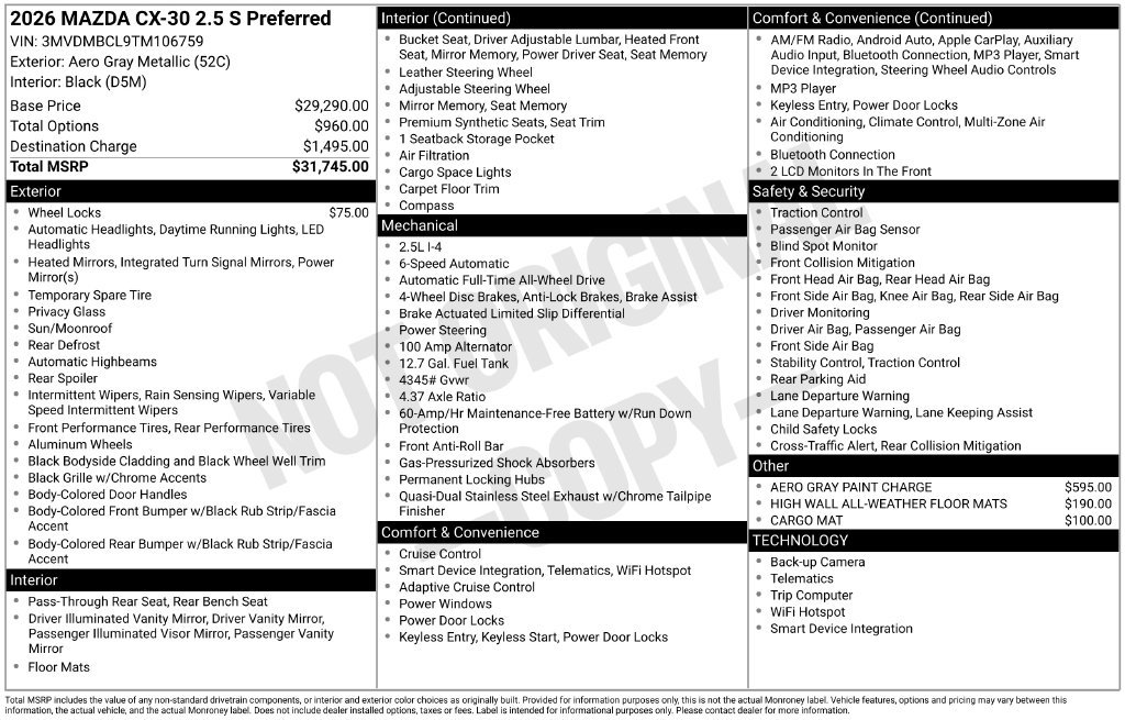 Certified 2026 MAZDA CX-30 AWD 2.5 S image 2
