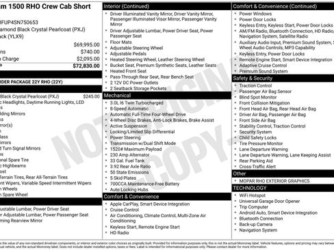 Used 2025 RAM 1500 RHO image 46