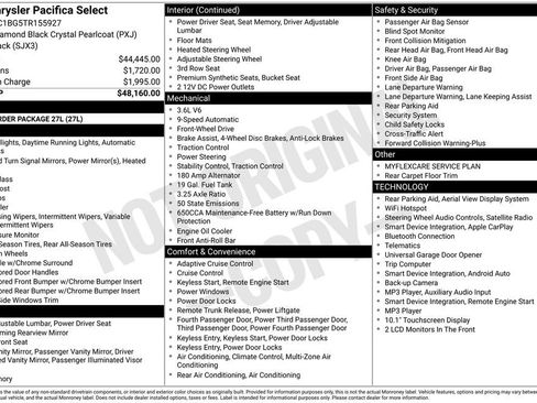 New 2026 Chrysler Pacifica Select FWD image 36