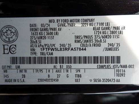 Used 2024 Ford F150 Lariat w/ Equipment Group 502A High AWD/4WD image 69
