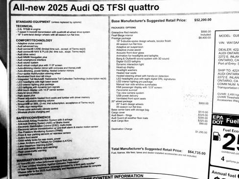 New 2025 Audi Q5 Prestige image 31