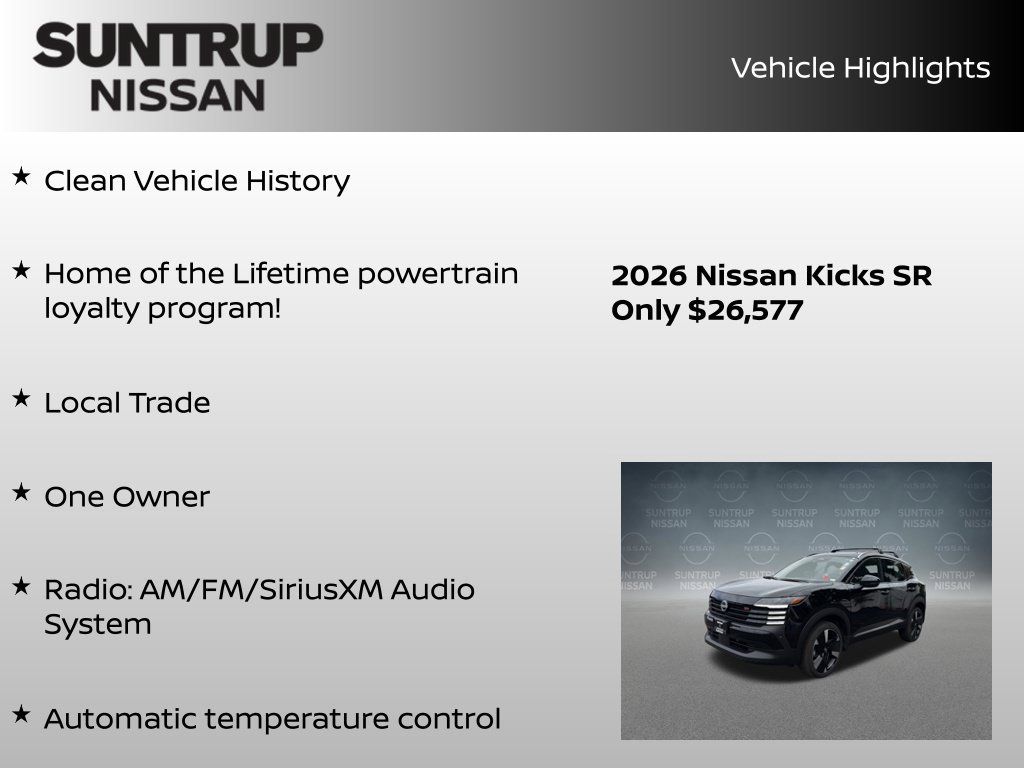 Certified 2026 Nissan Kicks SR FWD image 8