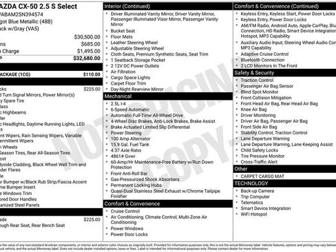 Used 2025 MAZDA CX-50 AWD 2.5 S w/ Cargo Package image 7