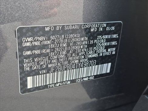 Certified 2026 Subaru Outback Premium AWD/4WD image 24