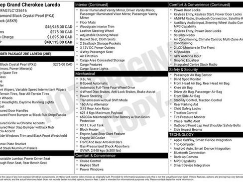 Used 2020 Jeep Grand Cherokee Laredo AWD/4WD image 49