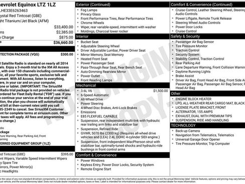 Used 2014 Chevrolet Equinox LTZ w/ LPO, Protection Package AWD/4WD image 29