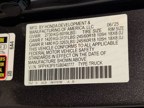 Used 2025 Honda Ridgeline RTL image 40