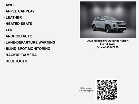 Used 2022 Mitsubishi Outlander Sport GT image 7