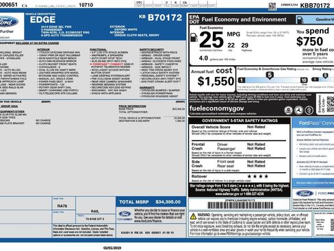 Used 2019 Ford Edge SEL FWD image 2